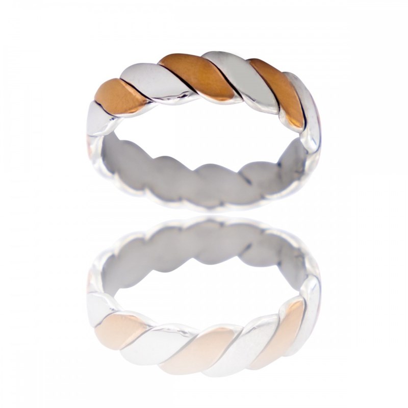 Magnifique Bague Femme Bi-Color CAPREA
