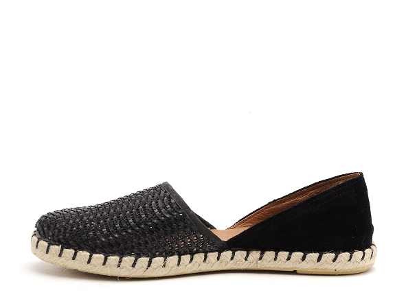 Verbenas ballerines femme carmen tresse noir