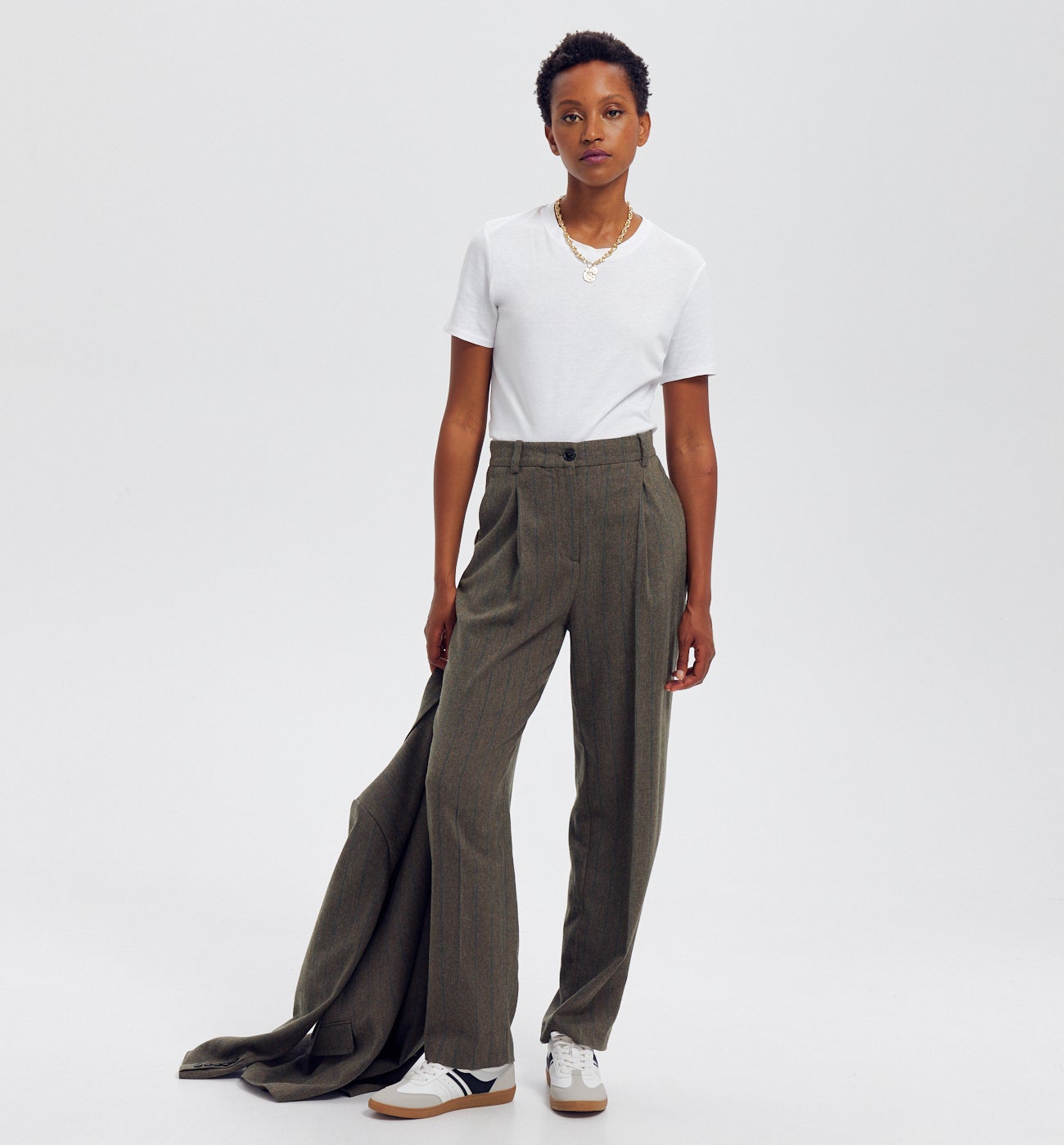 Pantalon de tailleur - Imprimé kaki