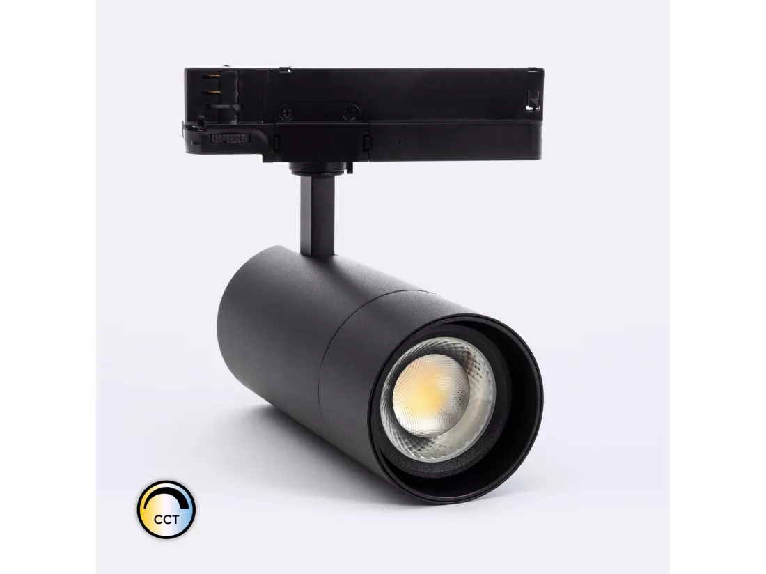 Spot LED sur Rail Triphasé 30W Wild CCT Multiangle 24-60º Noir