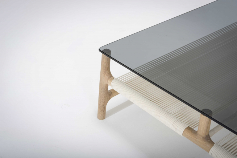 Gazzda Fawn coffee tafel 90x90 whitewash smoked grey