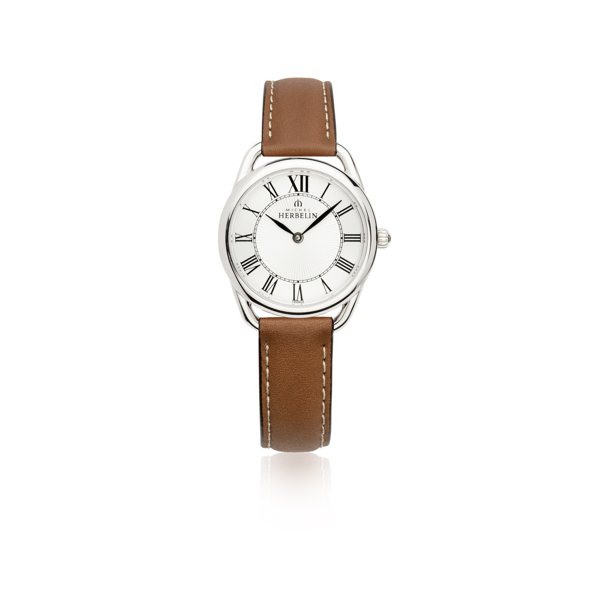 Montre Herbelin femme acier cuir marron