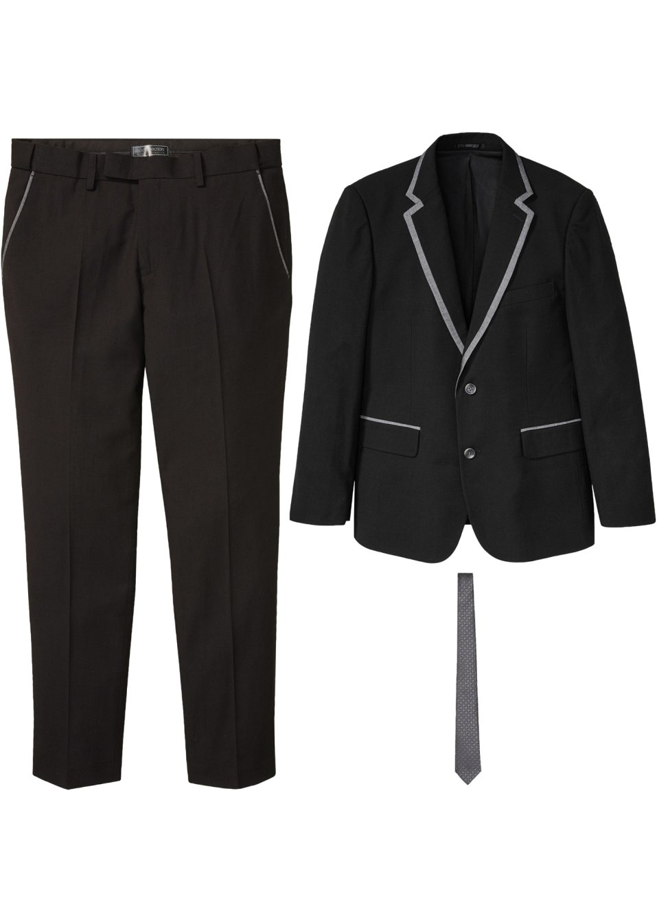 Costume 3 pièces : veste de costume, pantalon, cravate Slim Fit