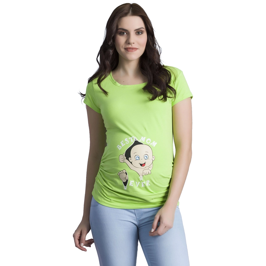 M.M.C. Umstandsshirt Best Mom Ever mit Motiv Hellgrün