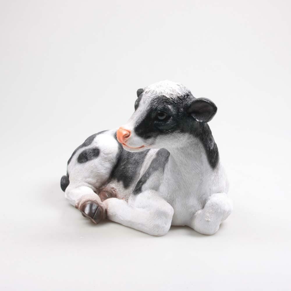 Vache couchée en résine 46 x 28 x 27 cm
