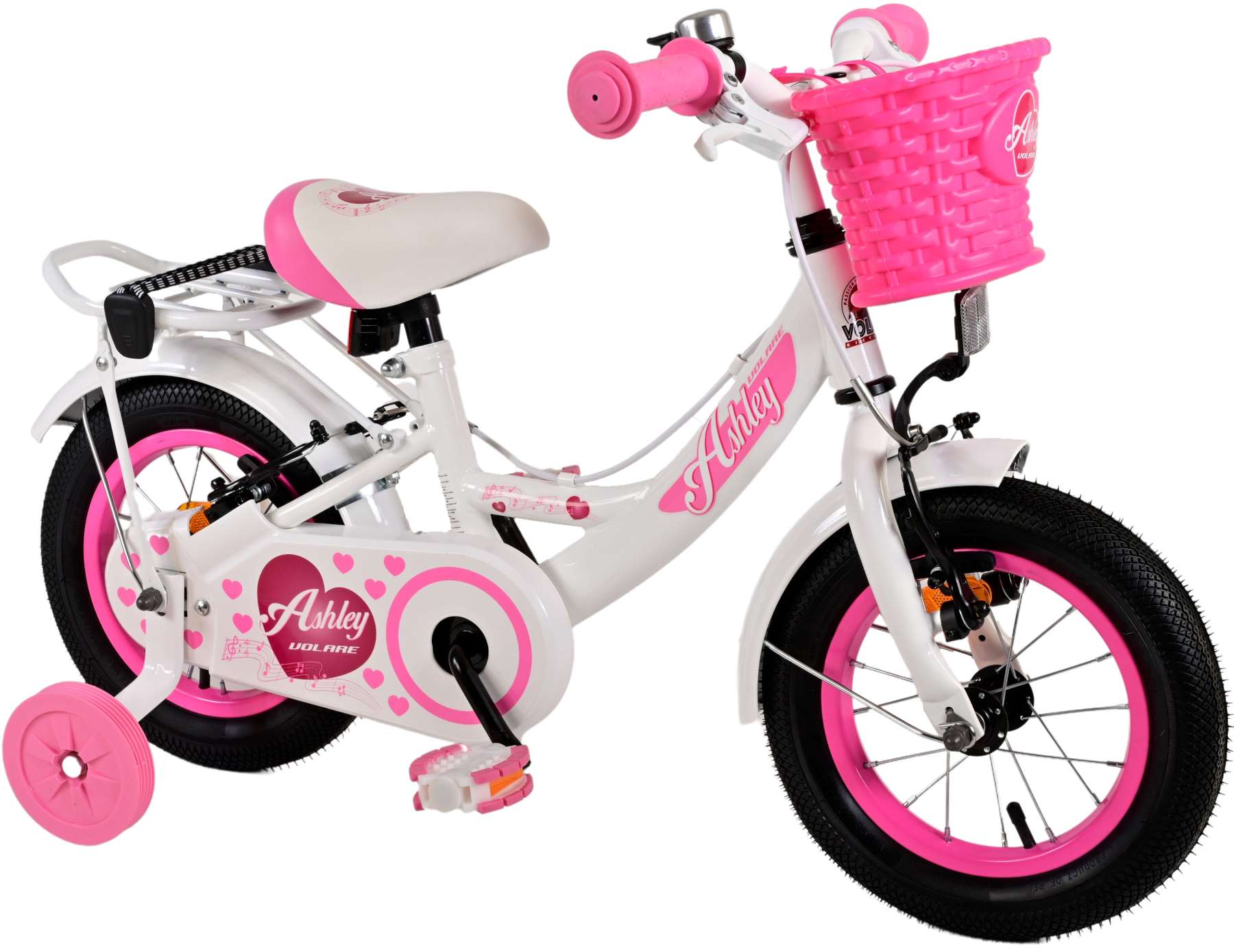 TPFSports Ashley Kinderfahrrad - Mädchen - 12 Zoll - Rücktritt + Handbremse - Weiß