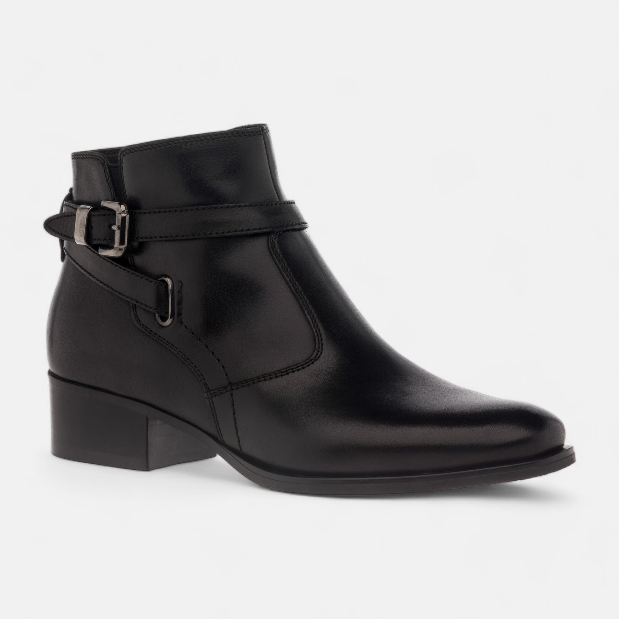Bottines Femme en cuir noir