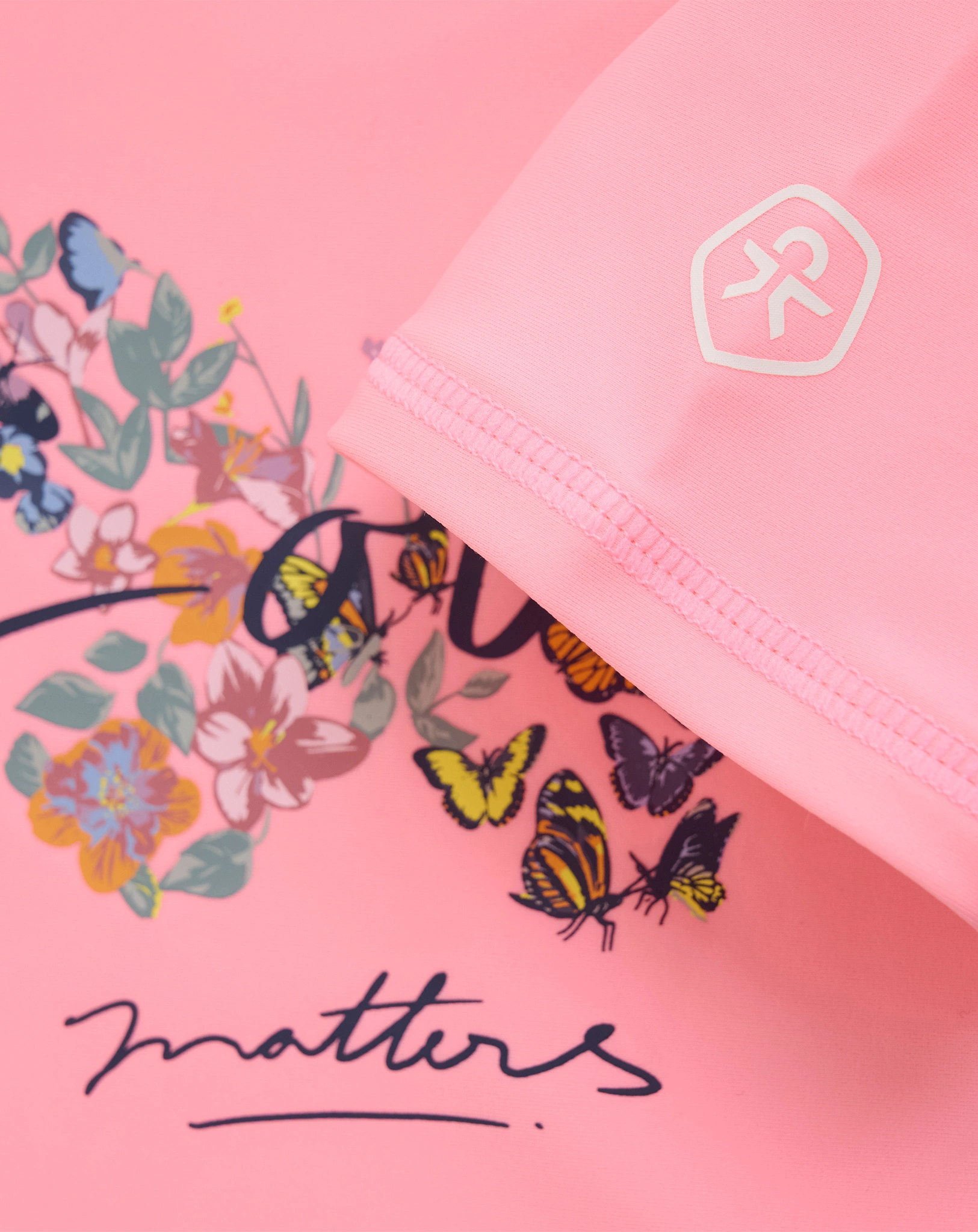 Badeshirt LOVE MATTERS in salmon rose