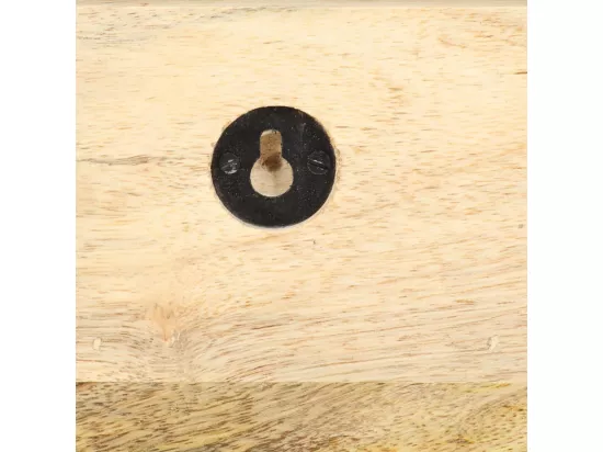 Porte-manteau mural 60x15x20 Bois de manguier brut solide