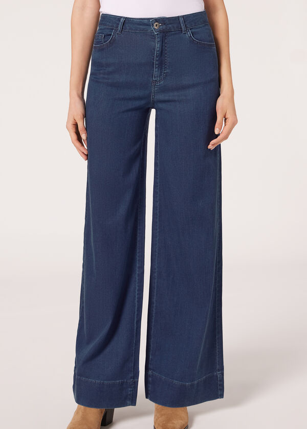 Calça jeans Eco Palazzo