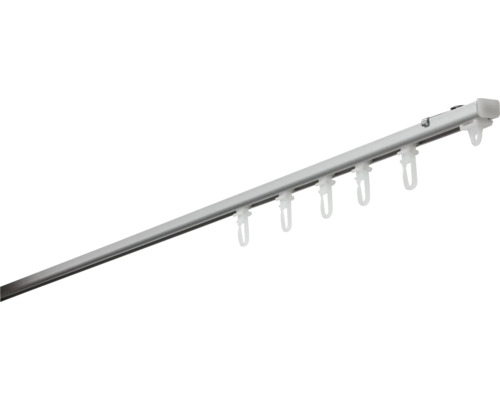 Aluminium gordijnrail 13 mm complete set aluminium 150 cm