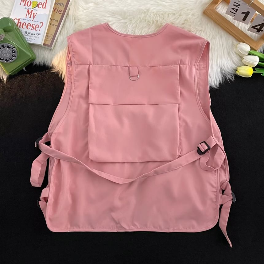 Bay Go Mall - Effen vest met gesp