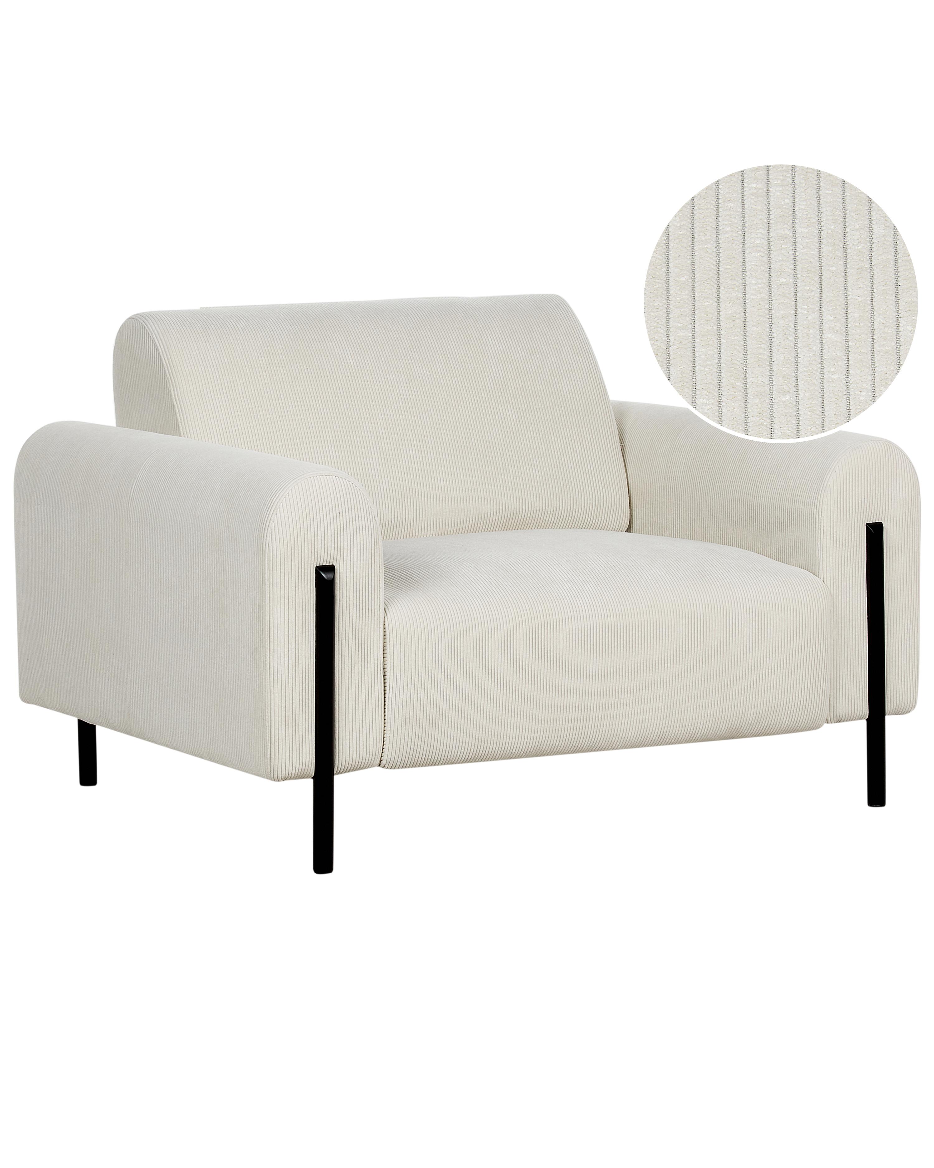 Fauteuil ASKIM Corduroy Gebroken wit
