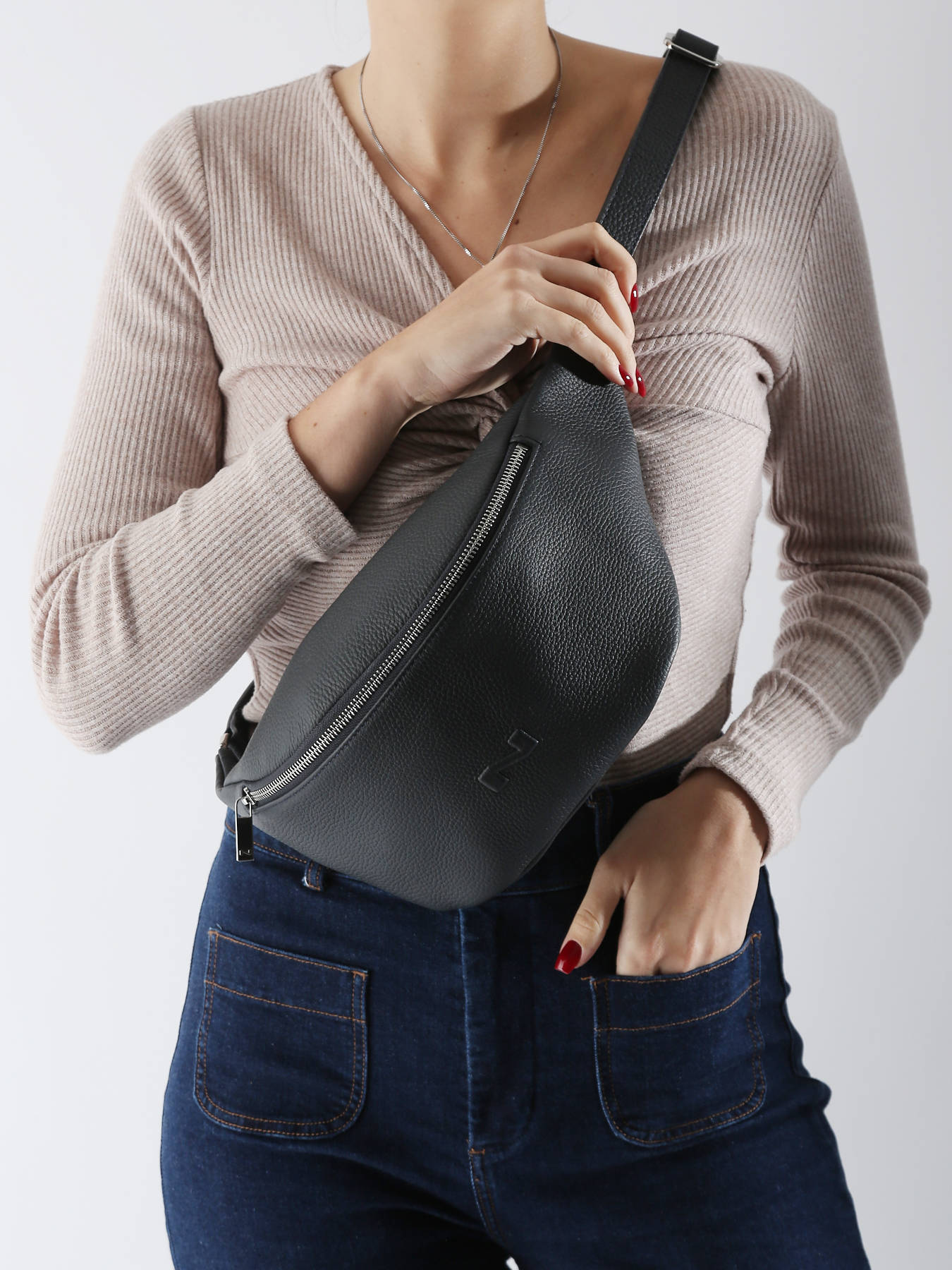 Sac banane Large Derby Bis cuir NATHAN BAUME