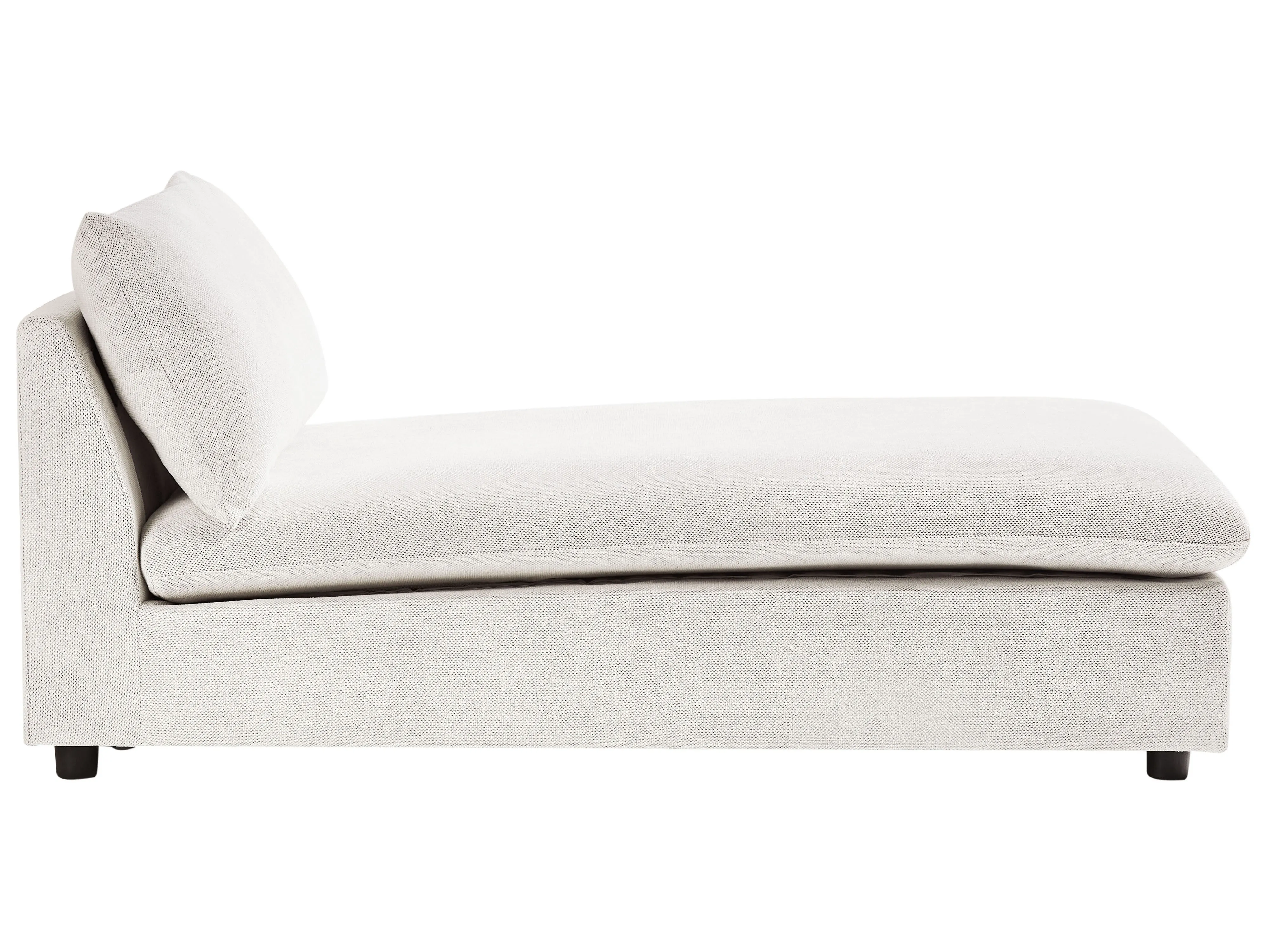 Chaise longue VIZILLE Stof Gebroken wit