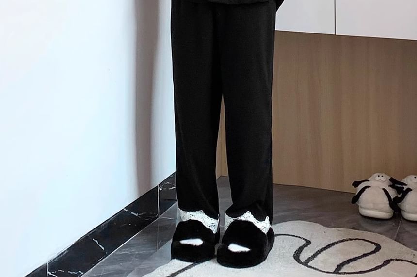 GOUB - Pyjamaset: top met lange mouwen en knoopjes + broek
