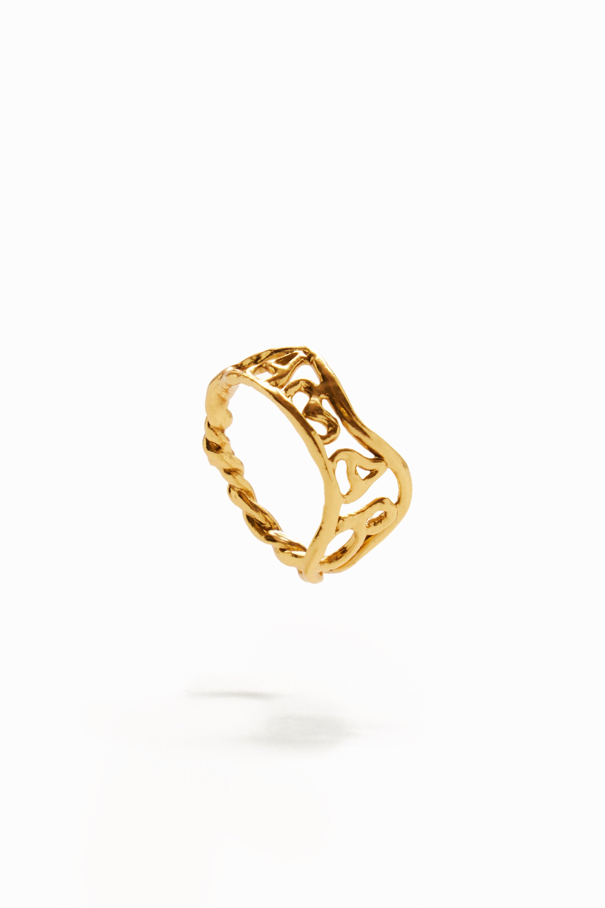 Bague message plaquée or Zalio