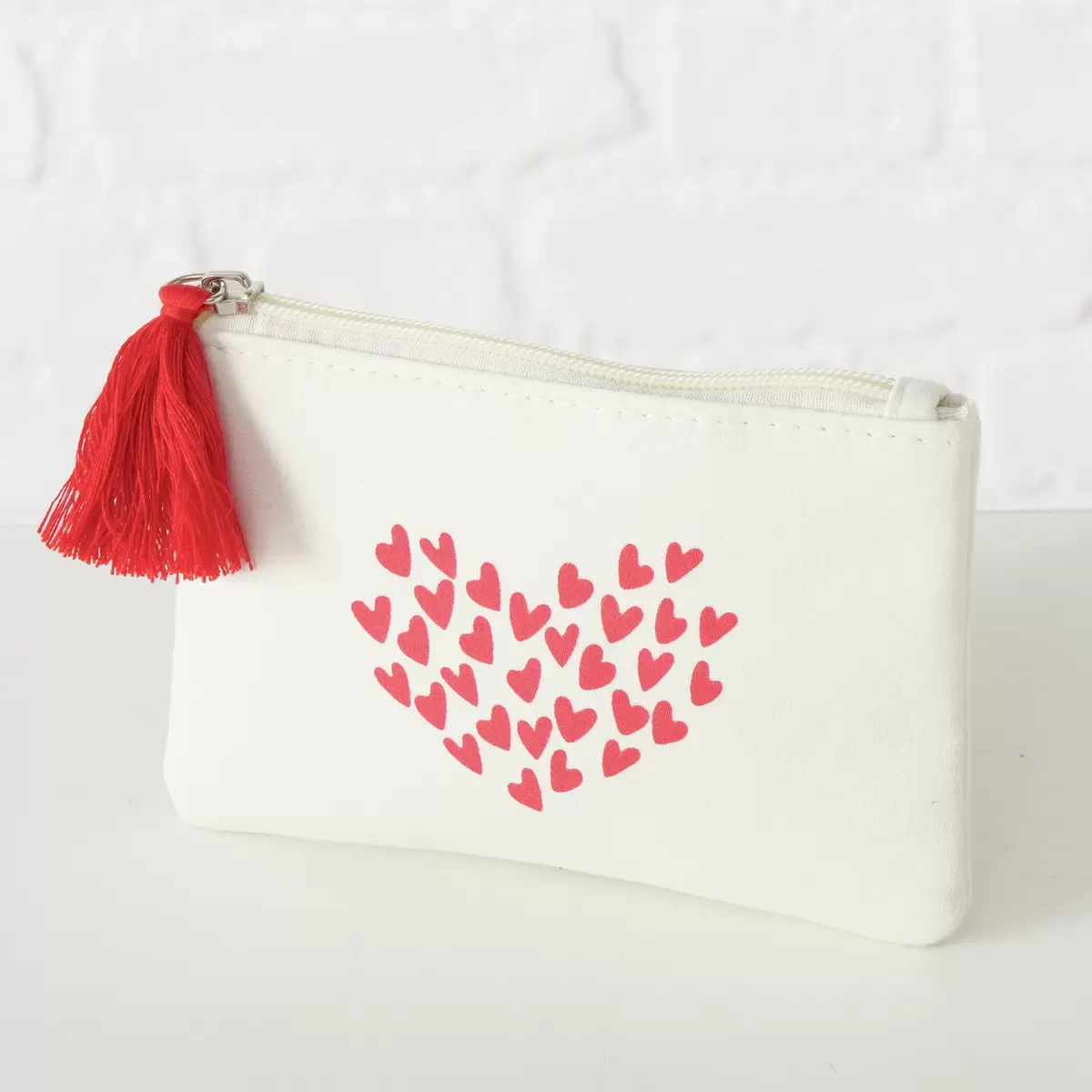 Kosmetiktasche Herz Cintas rot,weiss
