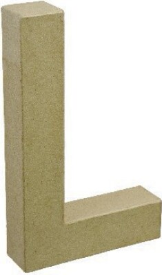Bogstav Til Pynt - Pap - L - Stort Bogstav - 20X11,5 CM