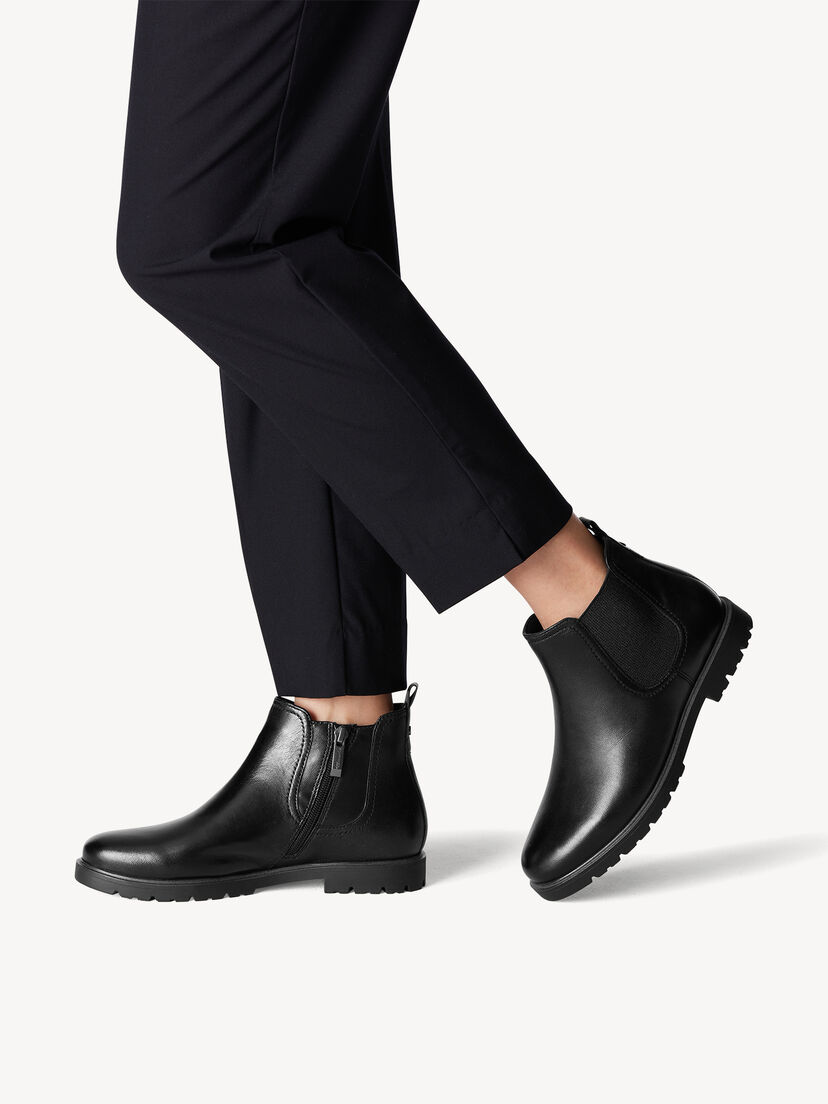 Leren Chelseaboot - zwart
