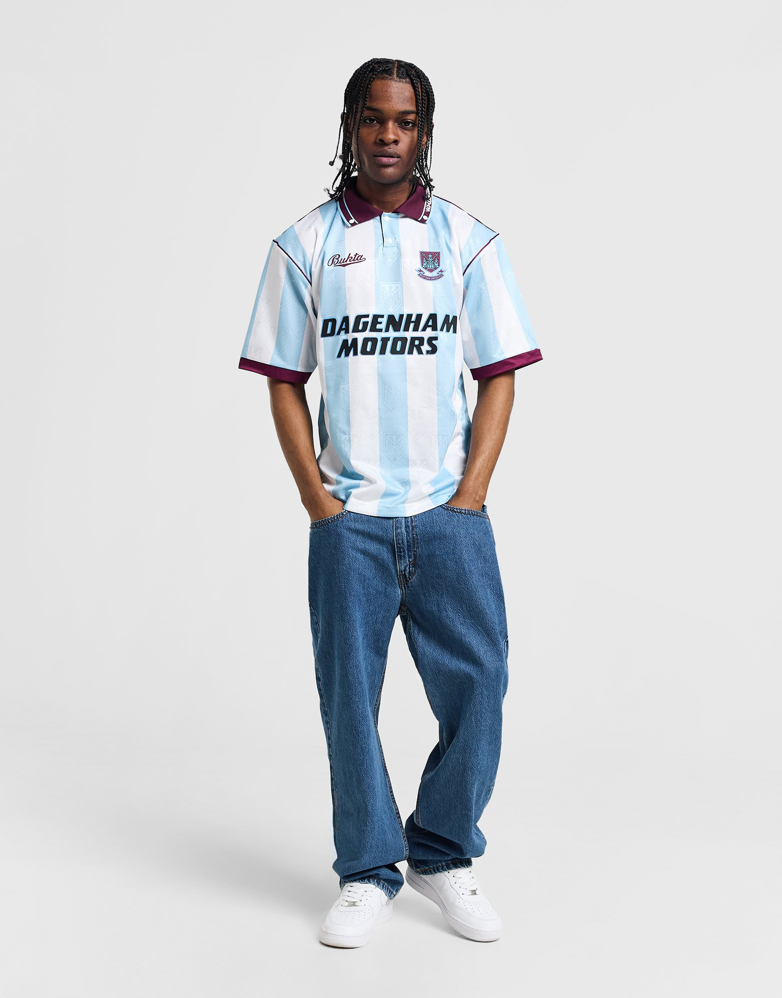 Score Draw Maillot West Ham United 'çé Rétro Match Extérieur
