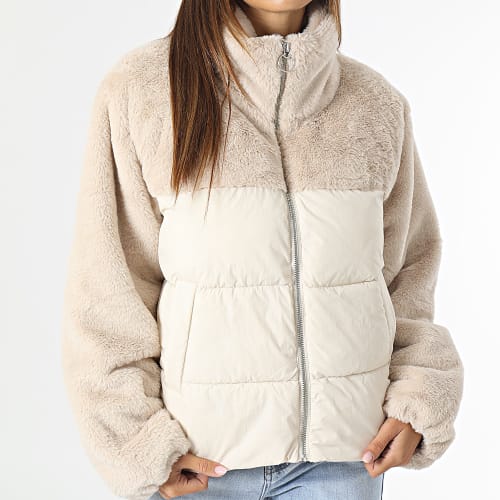 Doudoune Fourrure Femme Wanja Beige