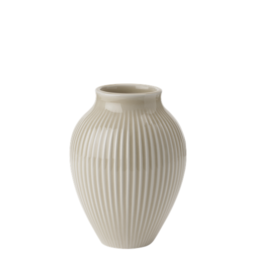 Knabstrup Riflet Vase, Sand