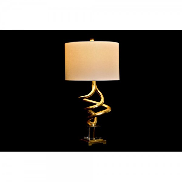 Lampe de bureau abstrait doré blanc 220 v 50 w moderne (38 x 38 x 75 cm)