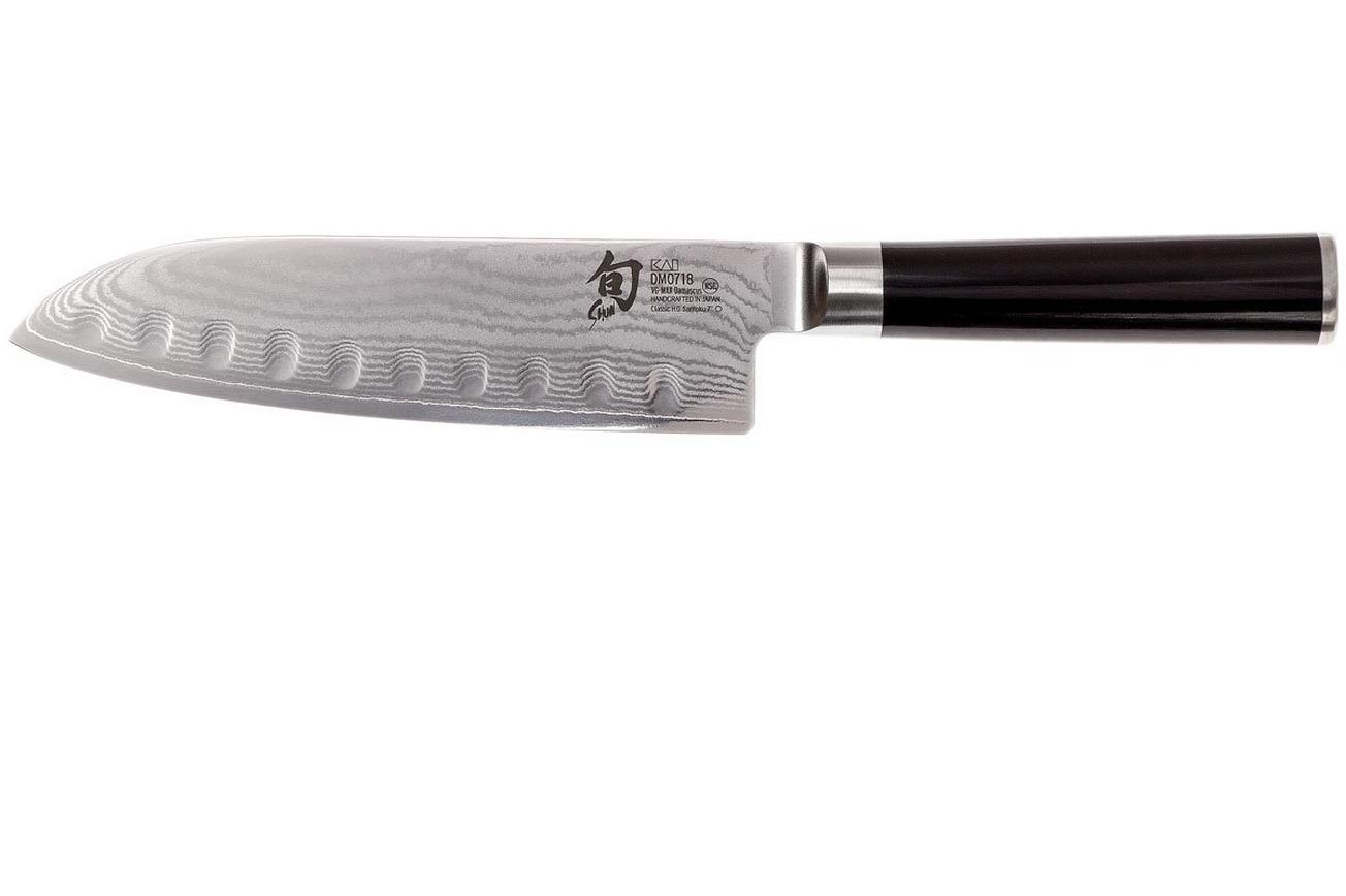 Kai Shun Santoku mes met groeven 18 cm