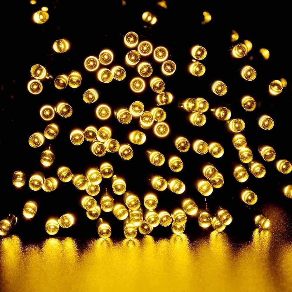 (22m) 200 LED's Deko USB Lichterkette XL Outdoor Beleuchtung 8 Modi   Fernbedienung IP65 - Warmweiss