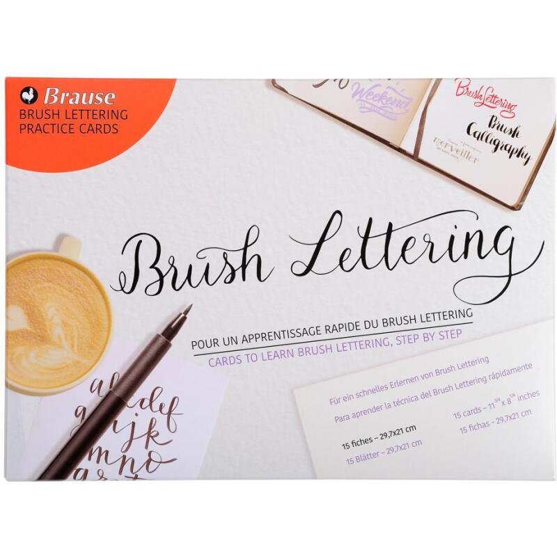 Feuilles d'apprentissage au Brush lettering.
