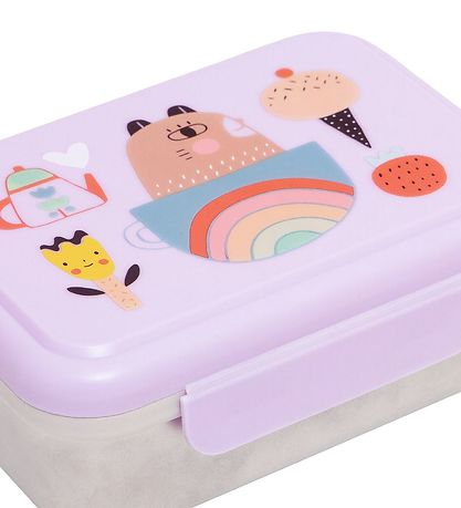 Petit Monkey Brotdose - Edelstahl - Apple My Auges - Lila