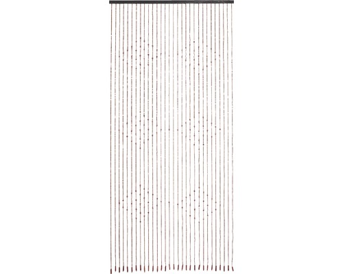 Deurgordijn met houten kralen, Ganges-motief, 90x200 cm