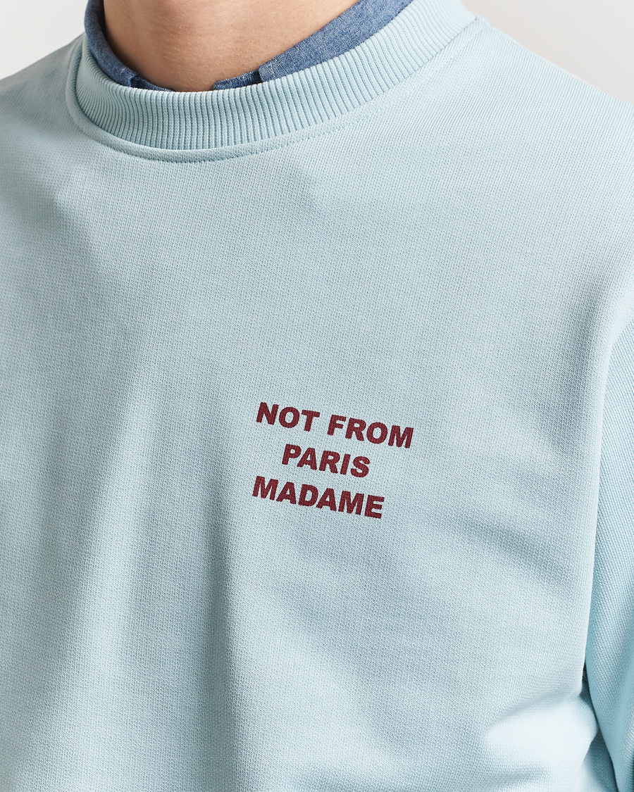 Drôle de Monsieur Slogan Sweatshirt Light Blue
