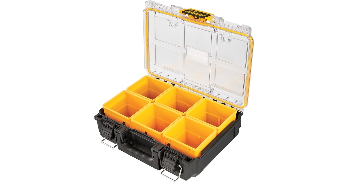 DEWALTToughSystem 2.0 Halfdiepe Organizer gereedschapskist  (Geel)