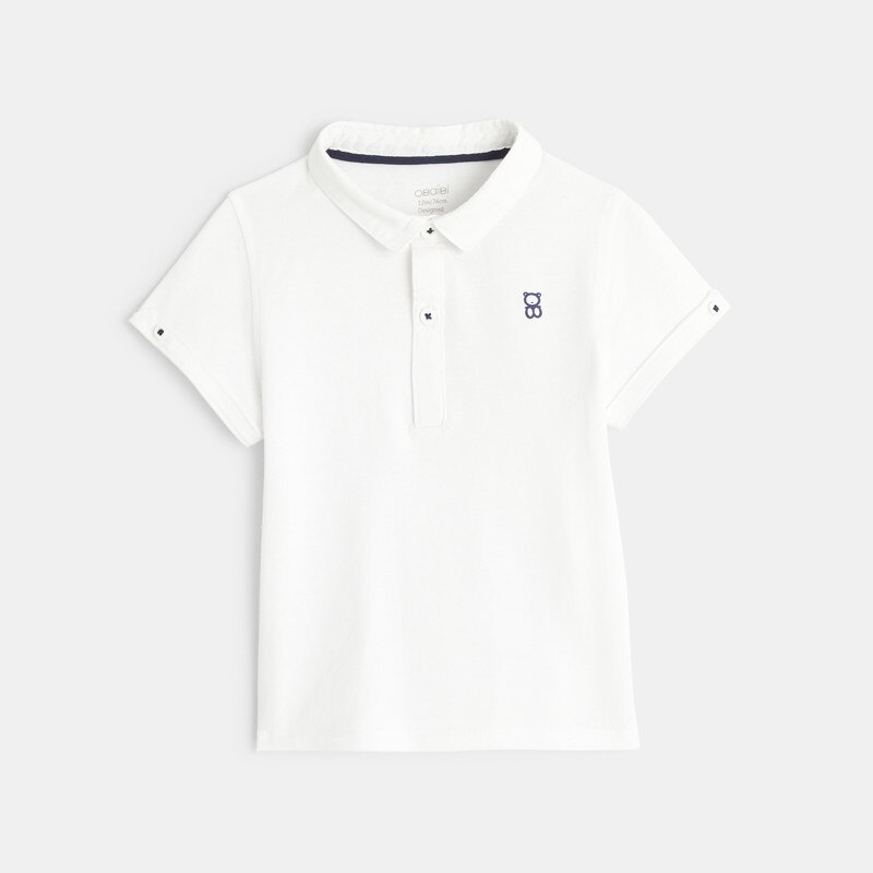 Ensemble salopette courte et polo bleue bébé garçon Bleu