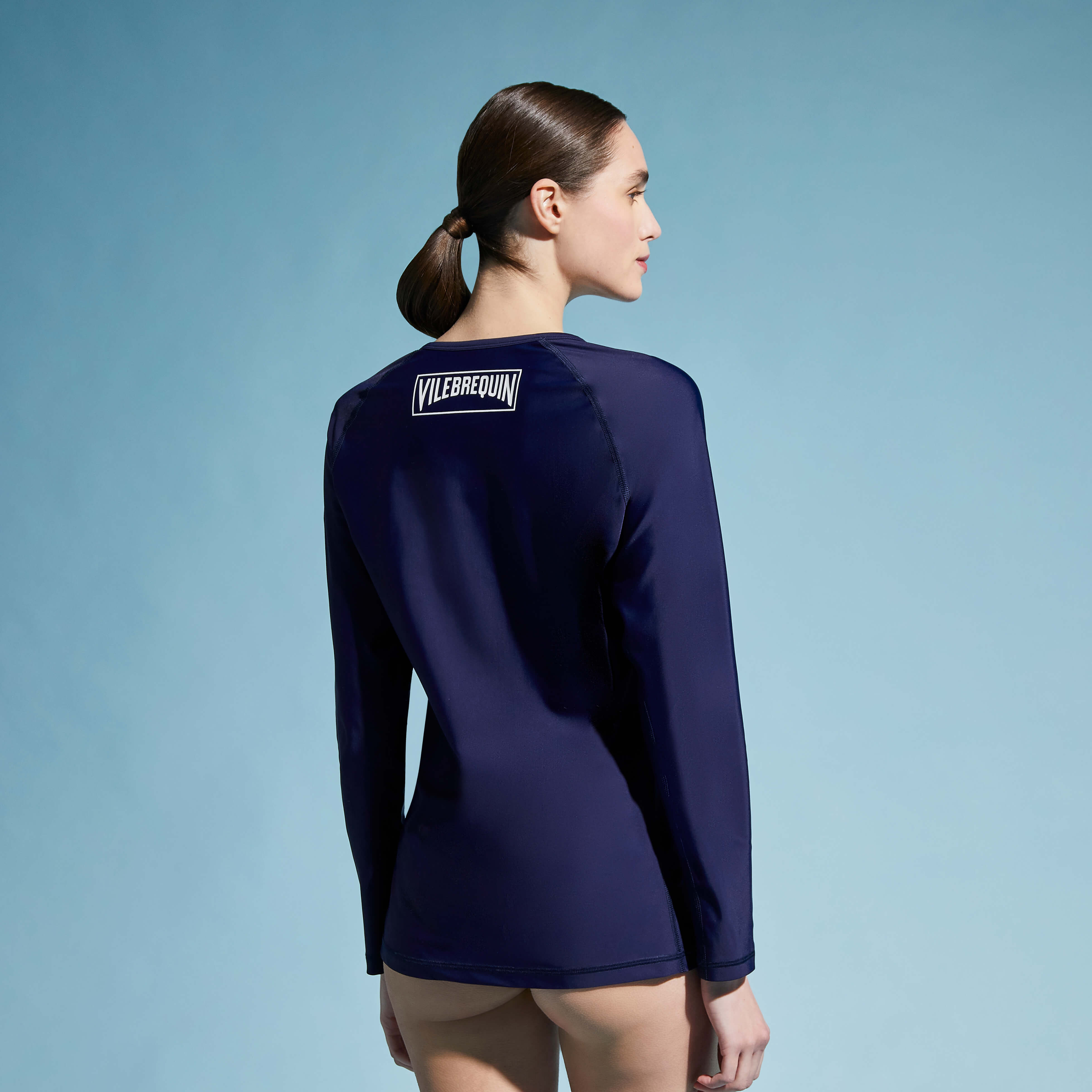 T-shirt anti UV femme zip uni | Site Vilebrequin | FYZU2R35
