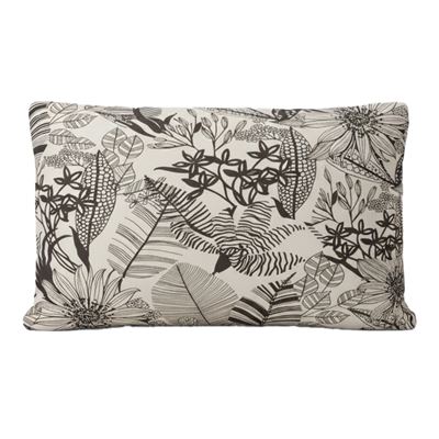 Linge de lit percale motif feuillage exotique