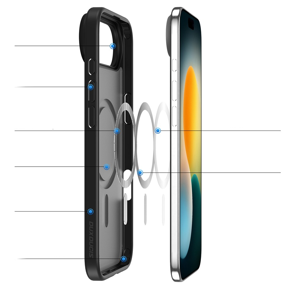iPhone Air MagSafe Hybrid Hardcase Hülle mit TPU Bumper - Schwarz