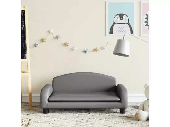Canapé pour enfants gris 70x45x30 cm similicuir