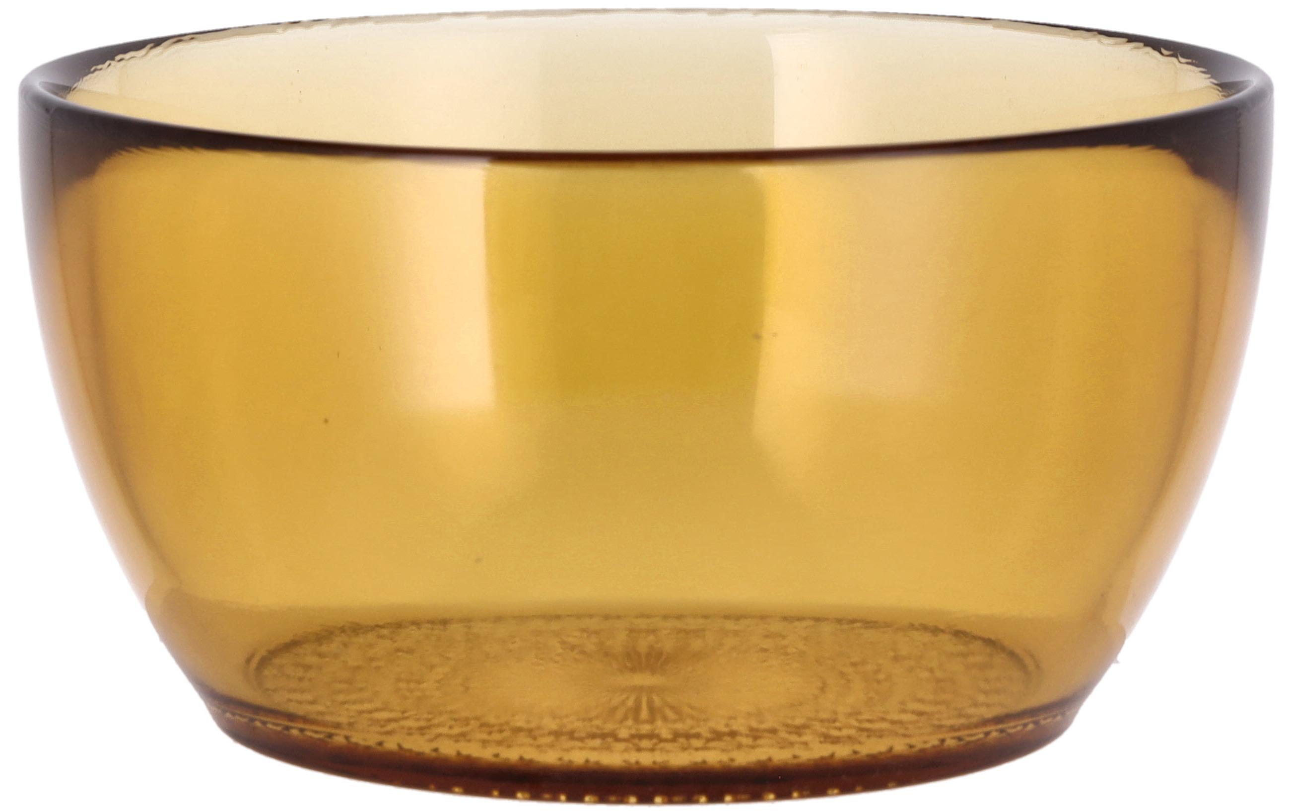 Schale Kusintha 12 cm, 6 Stück, BernsteinSchalen Set aus Glas