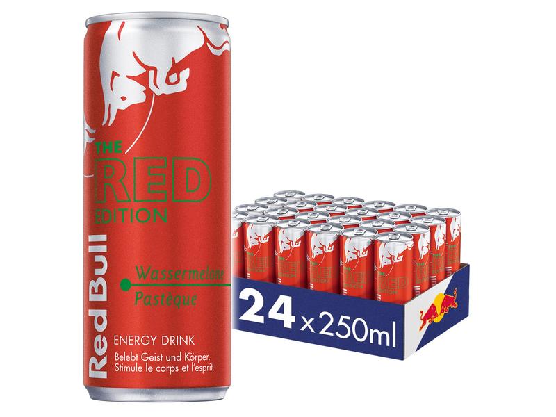 Red Bull Energy Drink Red Edition Wassermelone 24 x 250 ml Hochwertiges Energy-Getränk mit Wassermelonen-Geschmack