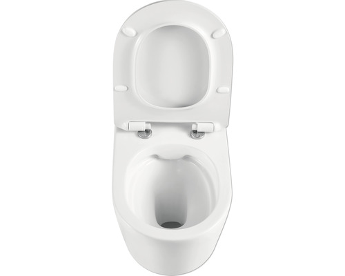 Jungborn wandclosetset ONE48, randloos, verkort, glanzend wit, met toiletzitting en softclose-mechanisme