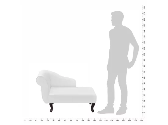 Chaise longue Blanc Similicuir Luka