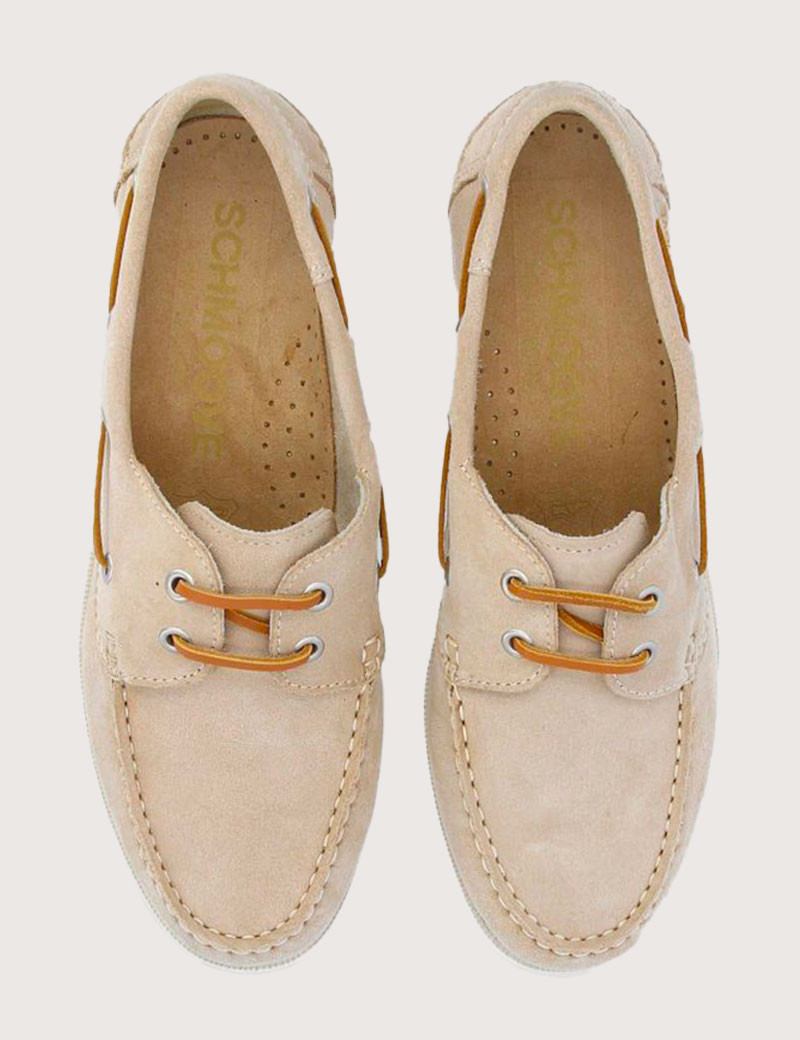 SCHMOOVE CHAUSSURES BATEAU SUÈDE BEIGES HOMME