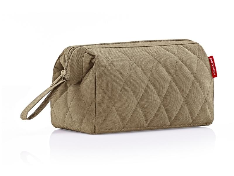 Reisenthel Necessaire Travelcosmetic Rhombus Olive Kosmetiktasche für alle wichtigen Bad-Accessoires
