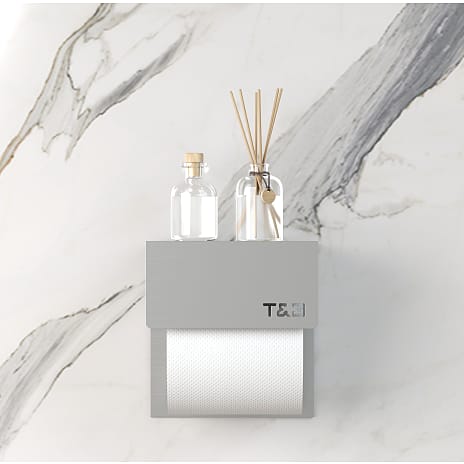 T&B toiletrulleholder - støvet sølv