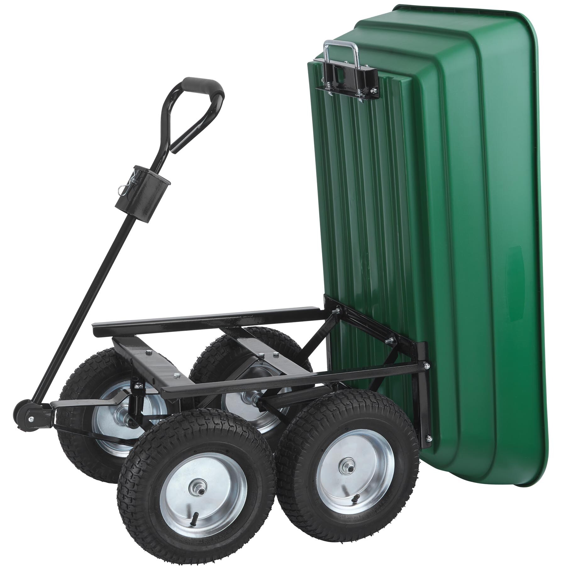tectake® Gartenwagen, mit Kippfunktion, leichtgängige Lenkachse, Belastbarkeit 300 kg