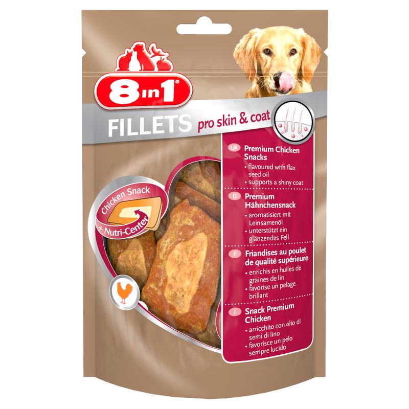 Friandises 8in1 Fillets Pro Skin & Coat, poulet S
