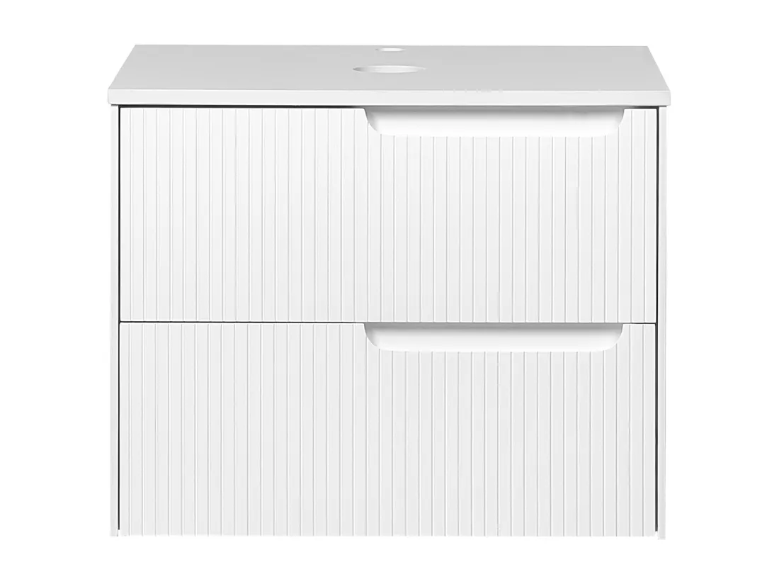 Meuble lavabo mural QUINTELA 60 cm 52 cm 48 cm Blanc